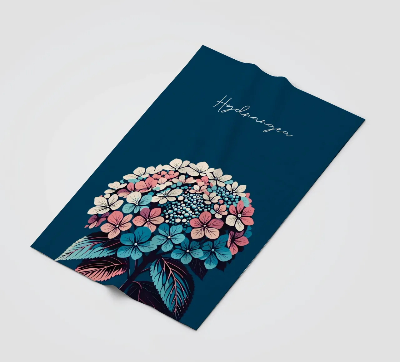 Hydrangea fleece blanket by Digital Naive