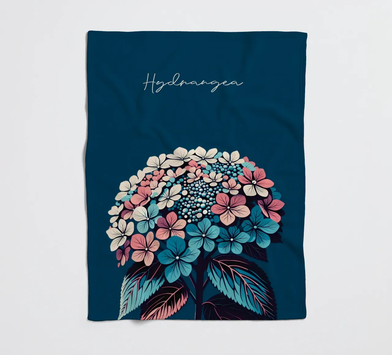 Hydrangea fleece blanket by Digital Naive