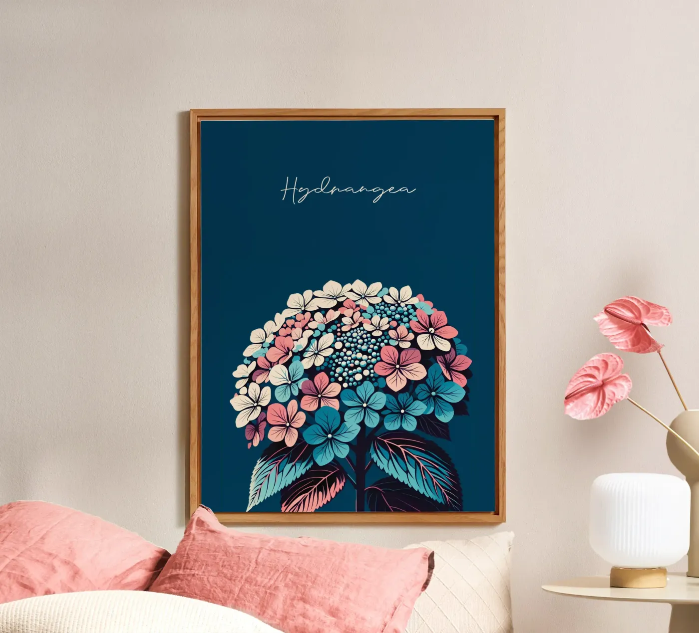 Hortensia forex-plaat van Digital Naive