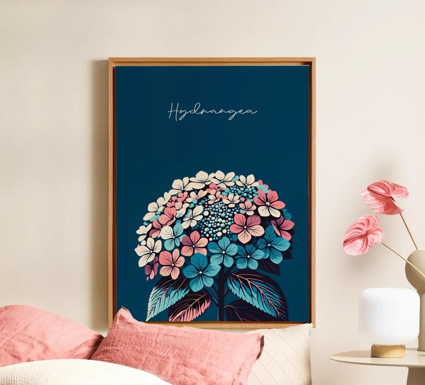 Hortensie Leinwand von Digital Naive