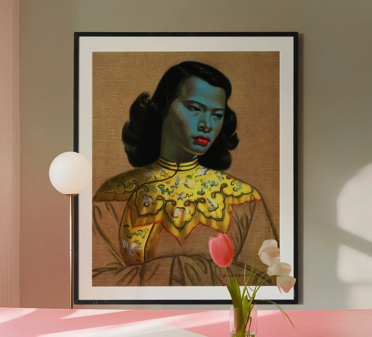 Vladimir Tretchikoff Print "The Chinese Girl" poster con telaio in alluminio da Honeymoon Hotel