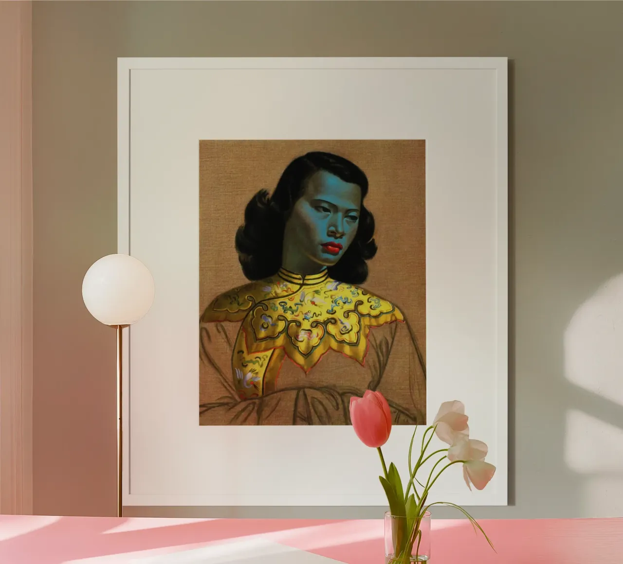 Vladimir Tretchikoff Print "The Chinese Girl" poster con telaio in alluminio da Honeymoon Hotel