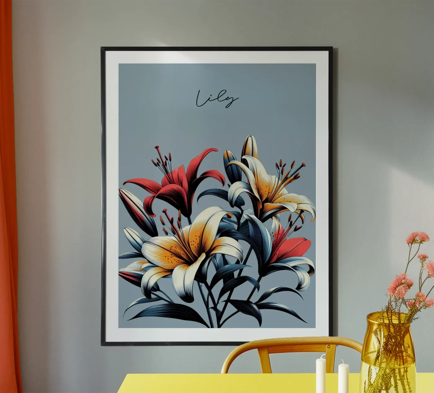 Lilien Poster von Digital Naive