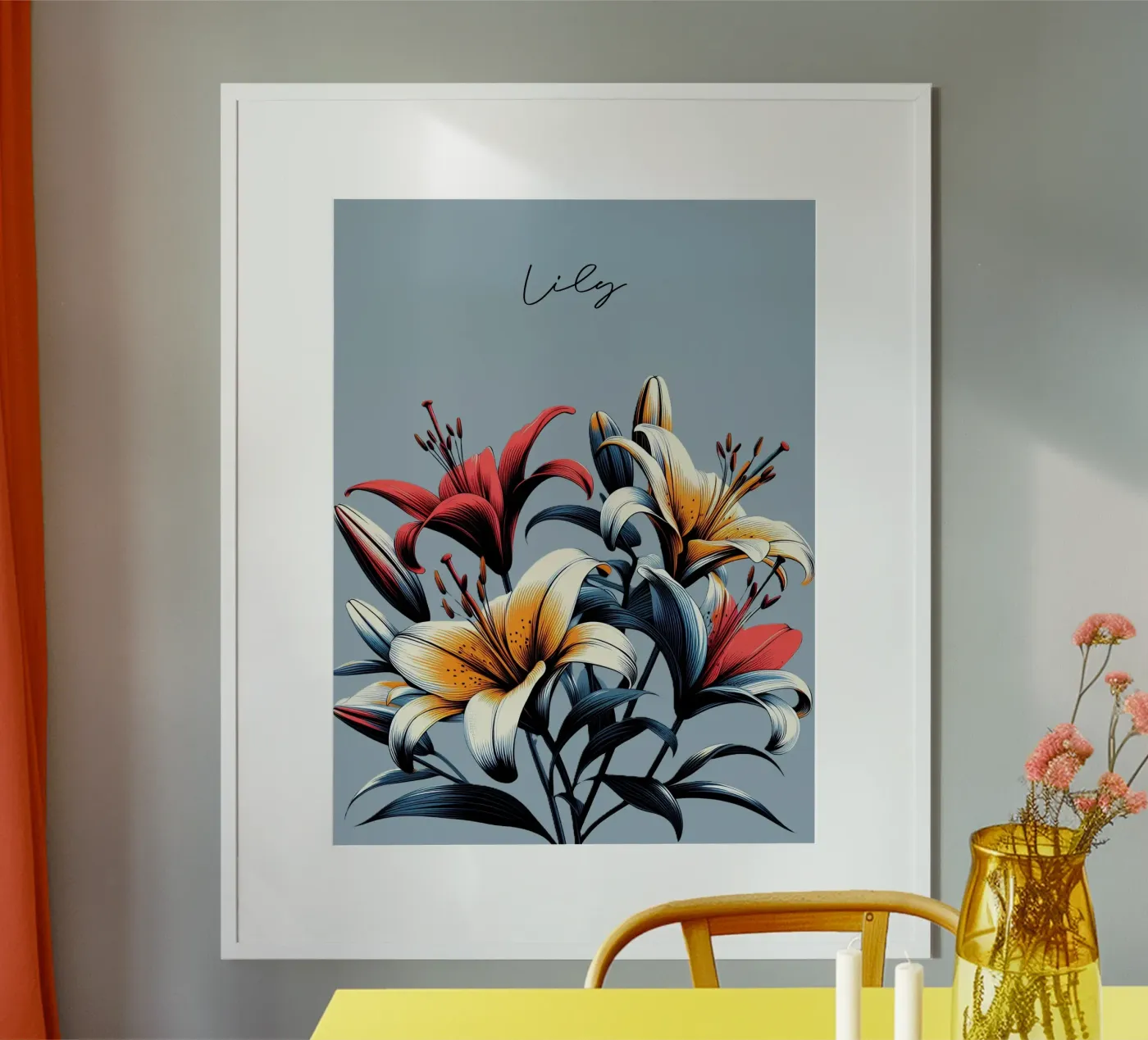 Lilien Poster von Digital Naive