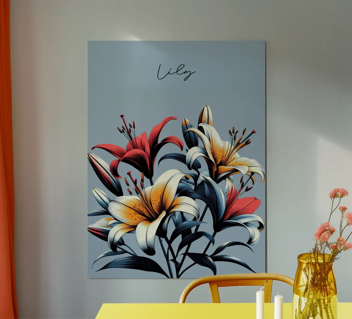 Lilien Poster von Digital Naive