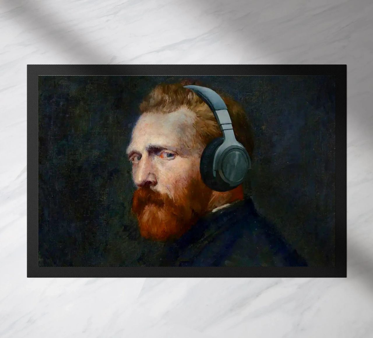 Vincent – Van Gogh’s Self-Portrait with a Modern Twist doormat by Studio Mooodz