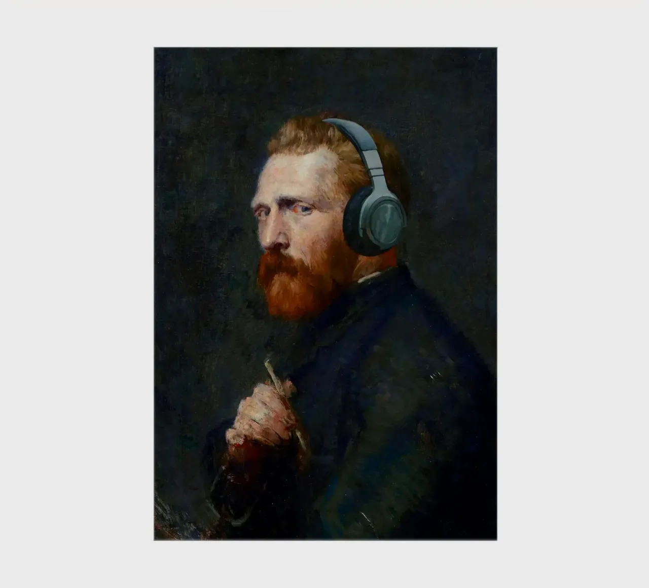 Vincent - Van Goghs Selbstporträt mit einer modernen Wendung Notizbuch von Studio Mooodz