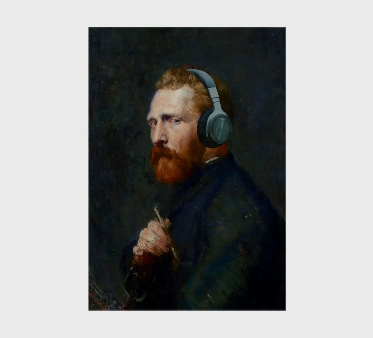 Vincent - Van Goghs Selbstporträt mit einer modernen Wendung Notizbuch von Studio Mooodz