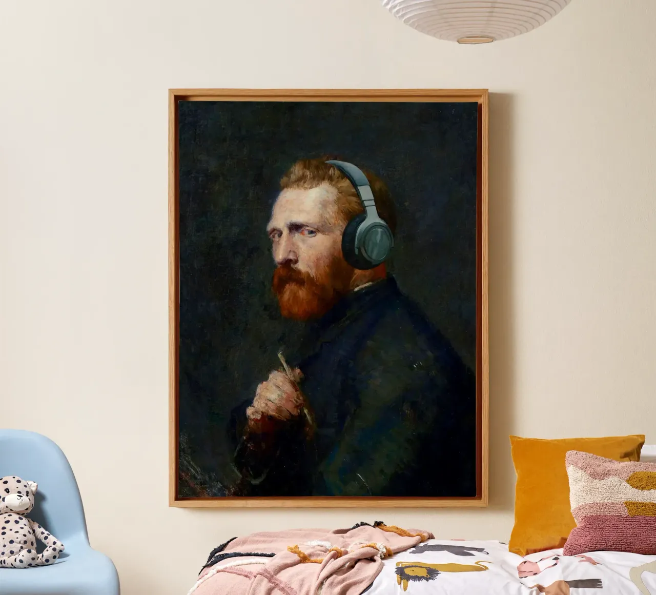 Vincent - Autorretrato de Van Gogh con un toque moderno lienzo de Studio Mooodz