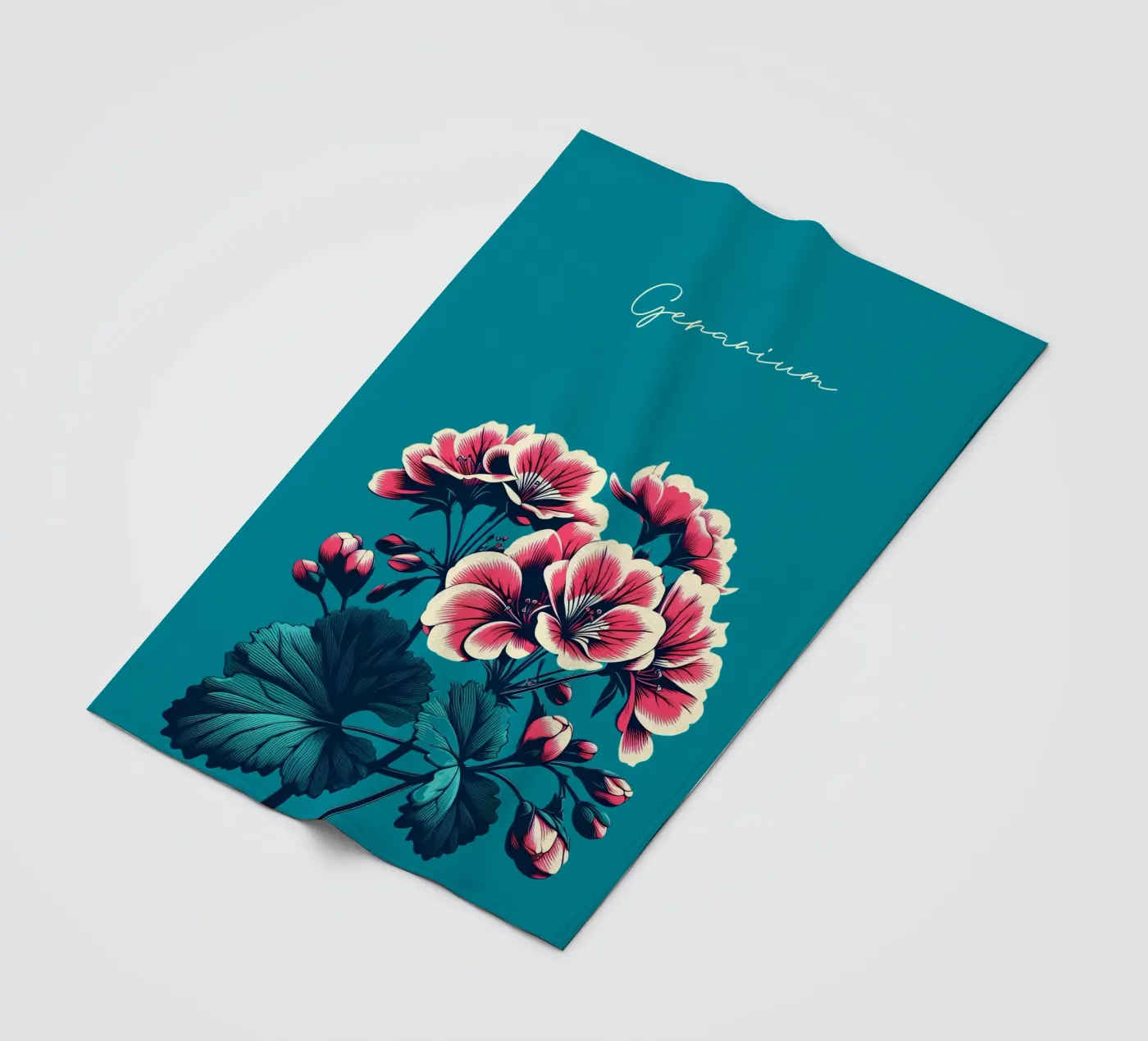 Geranie Fleecedecke von Digital Naive