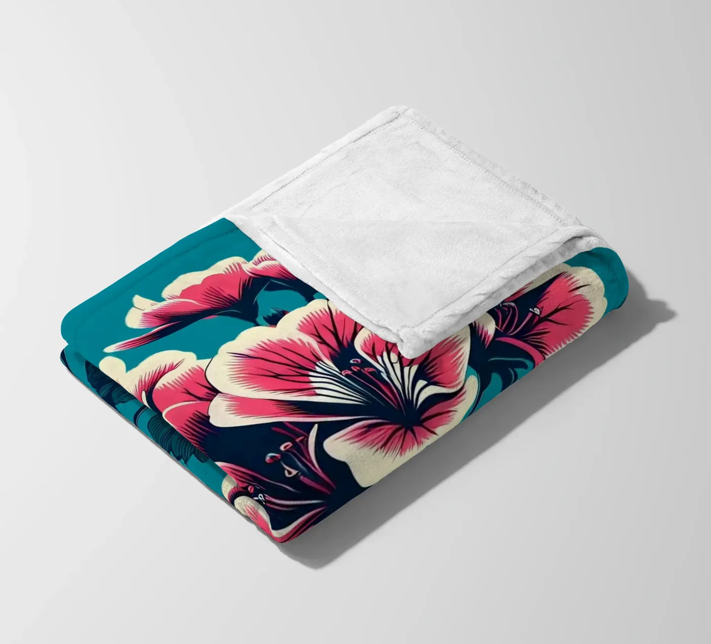 Geranie Fleecedecke von Digital Naive