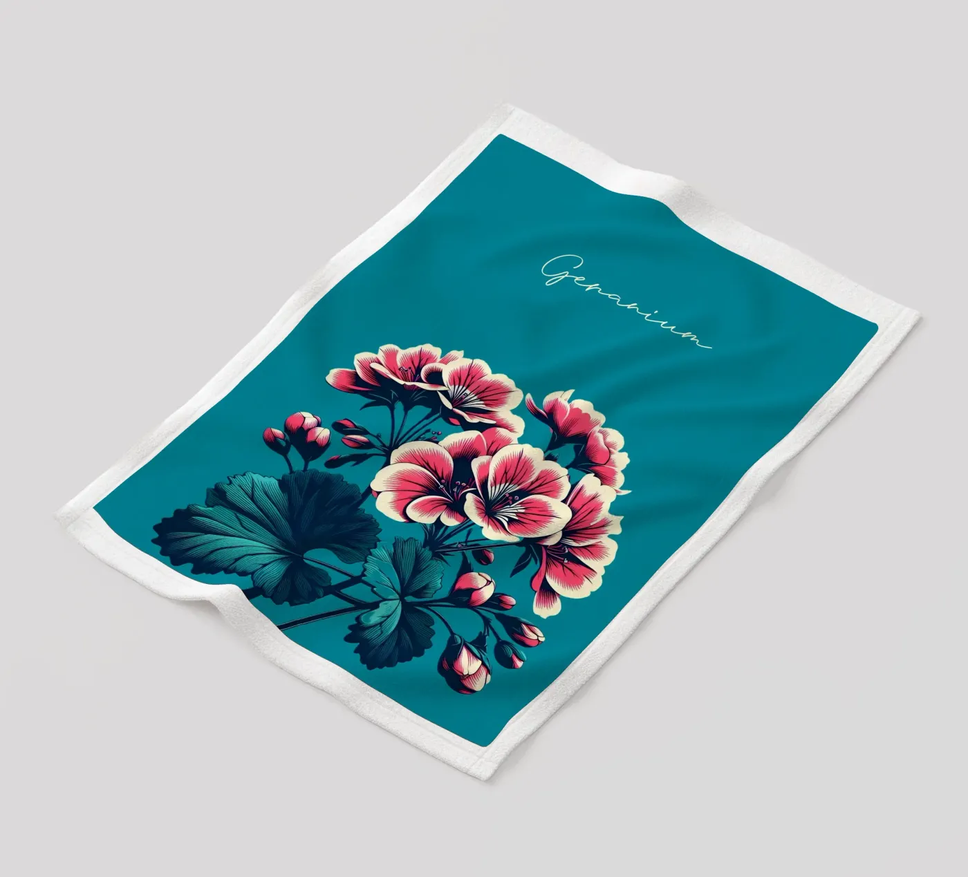 Geranie Fleecedecke von Digital Naive