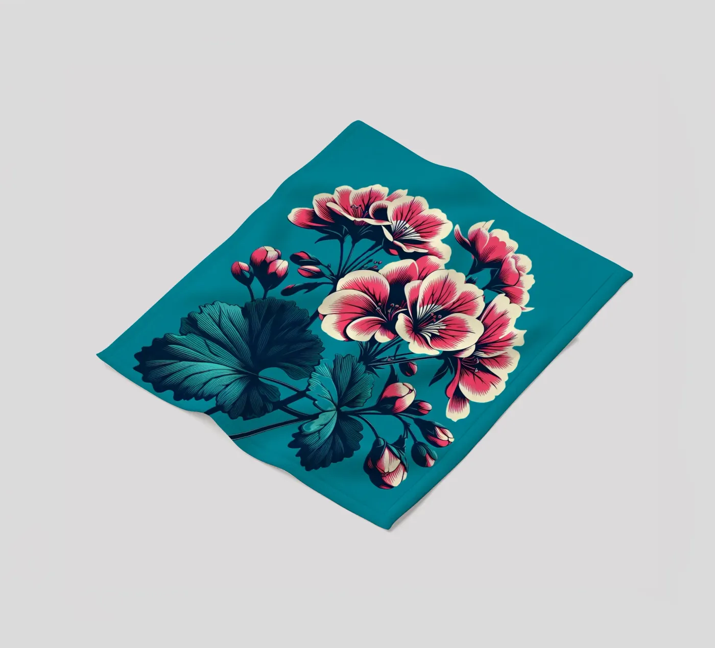 Geranie Fleecedecke von Digital Naive