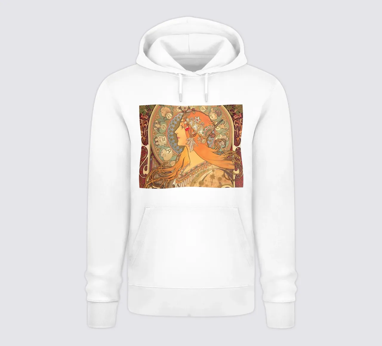 Alphonse mucha - zodiaco felpa con cappuccio da William Store