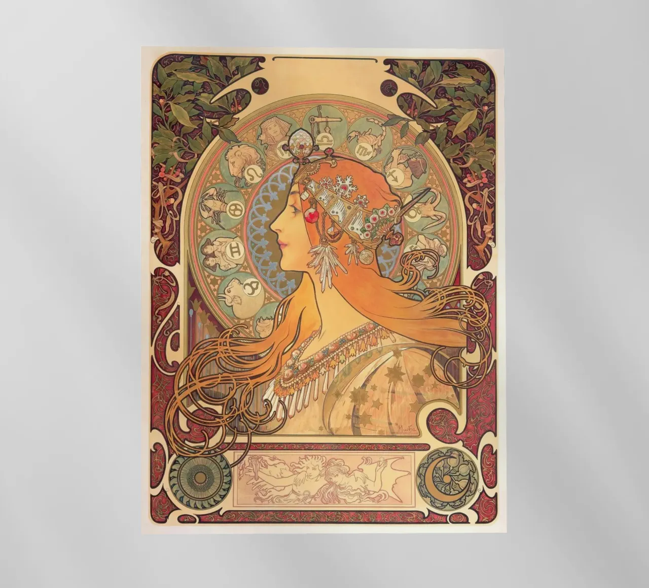 Alphonse mucha - zodiaco pellicola backlit da William Store