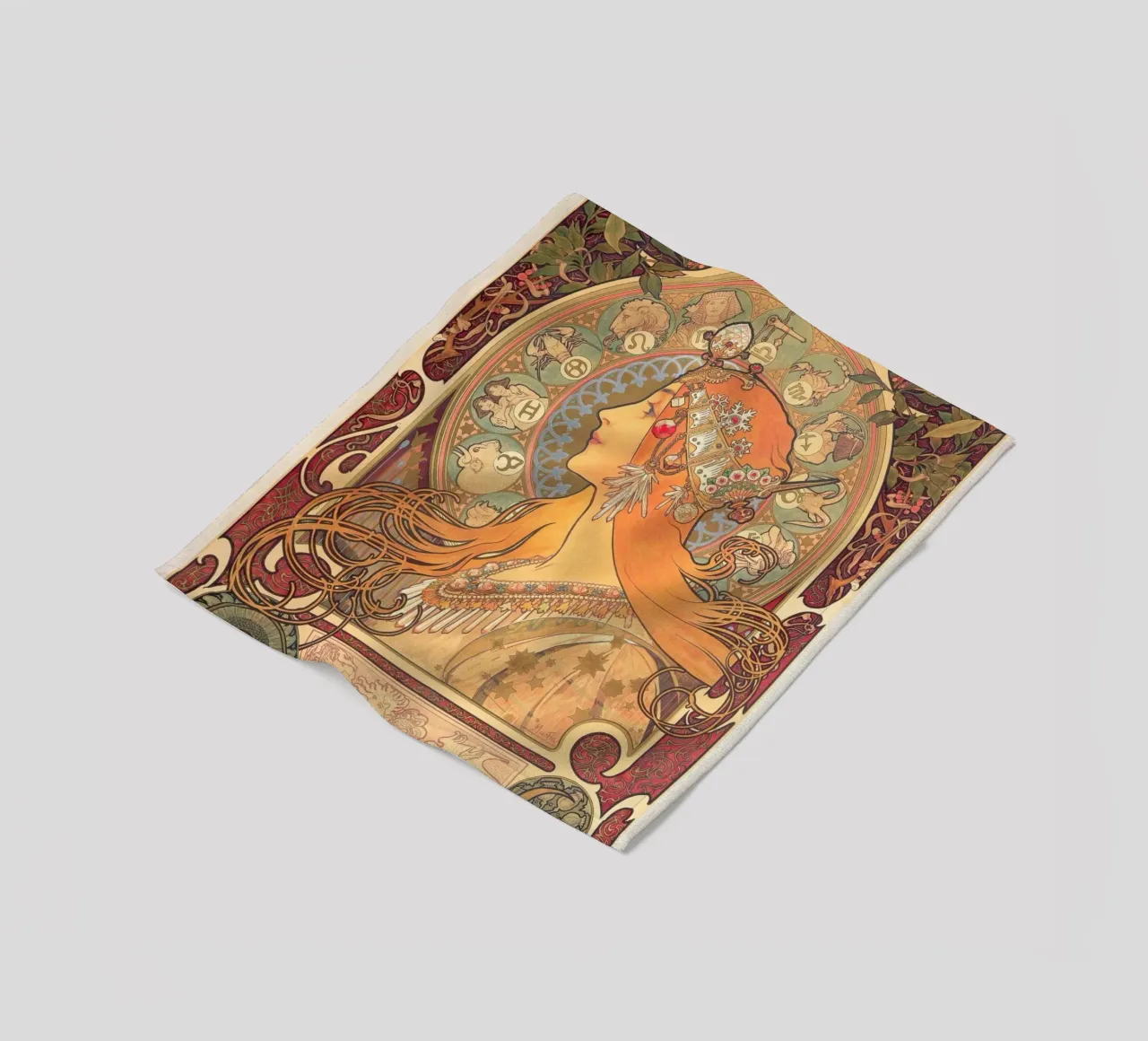 Alphonse mucha - zodiac fleece blanket by William Store