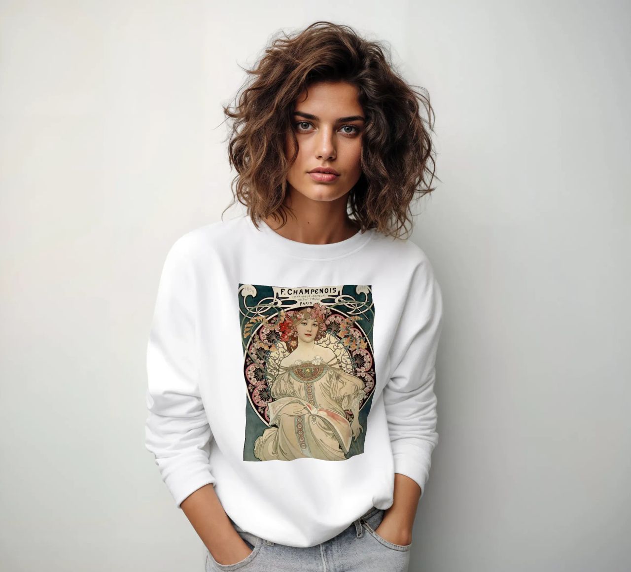 Alphonse Mucha - Reverie felpa da William Store