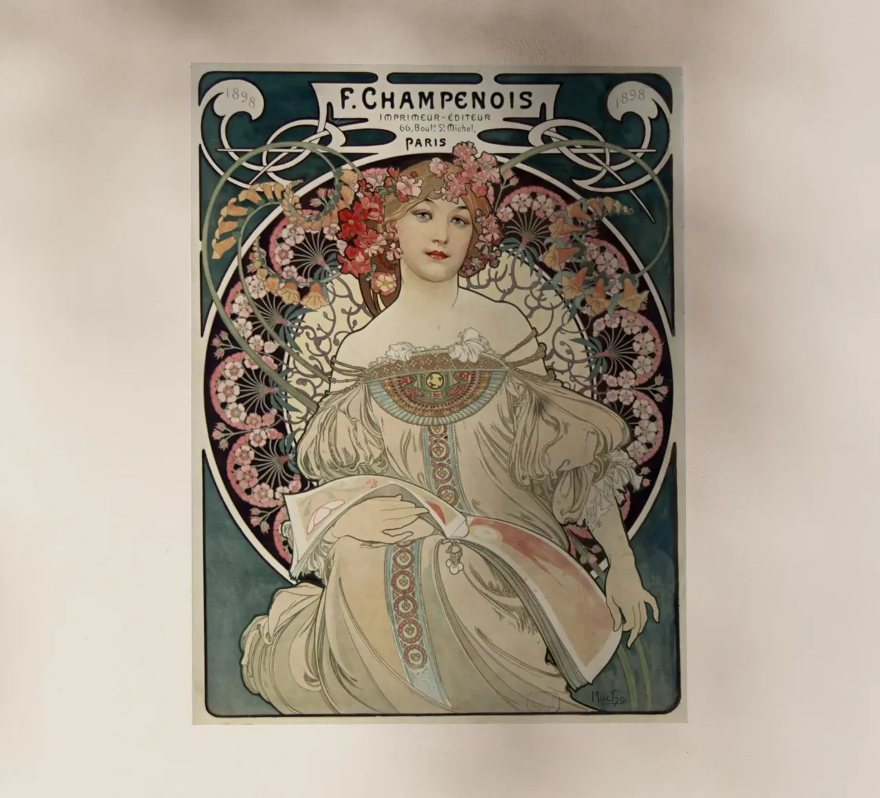 Alphonse Mucha - Reverie pellicola backlit da William Store