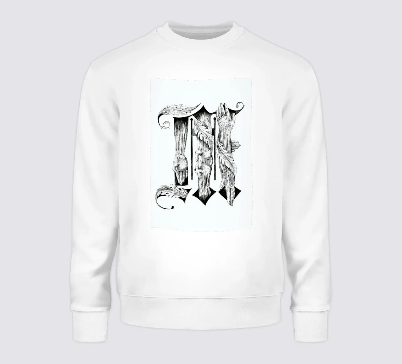 Blackletter M Drawing felpa da Birgit Palma