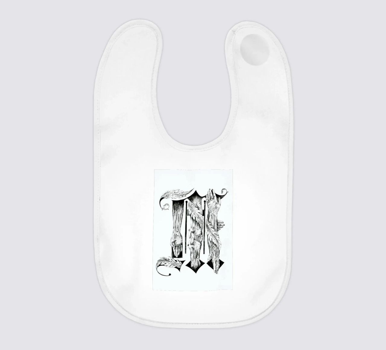 Blackletter M Drawing bavaglino da Birgit Palma