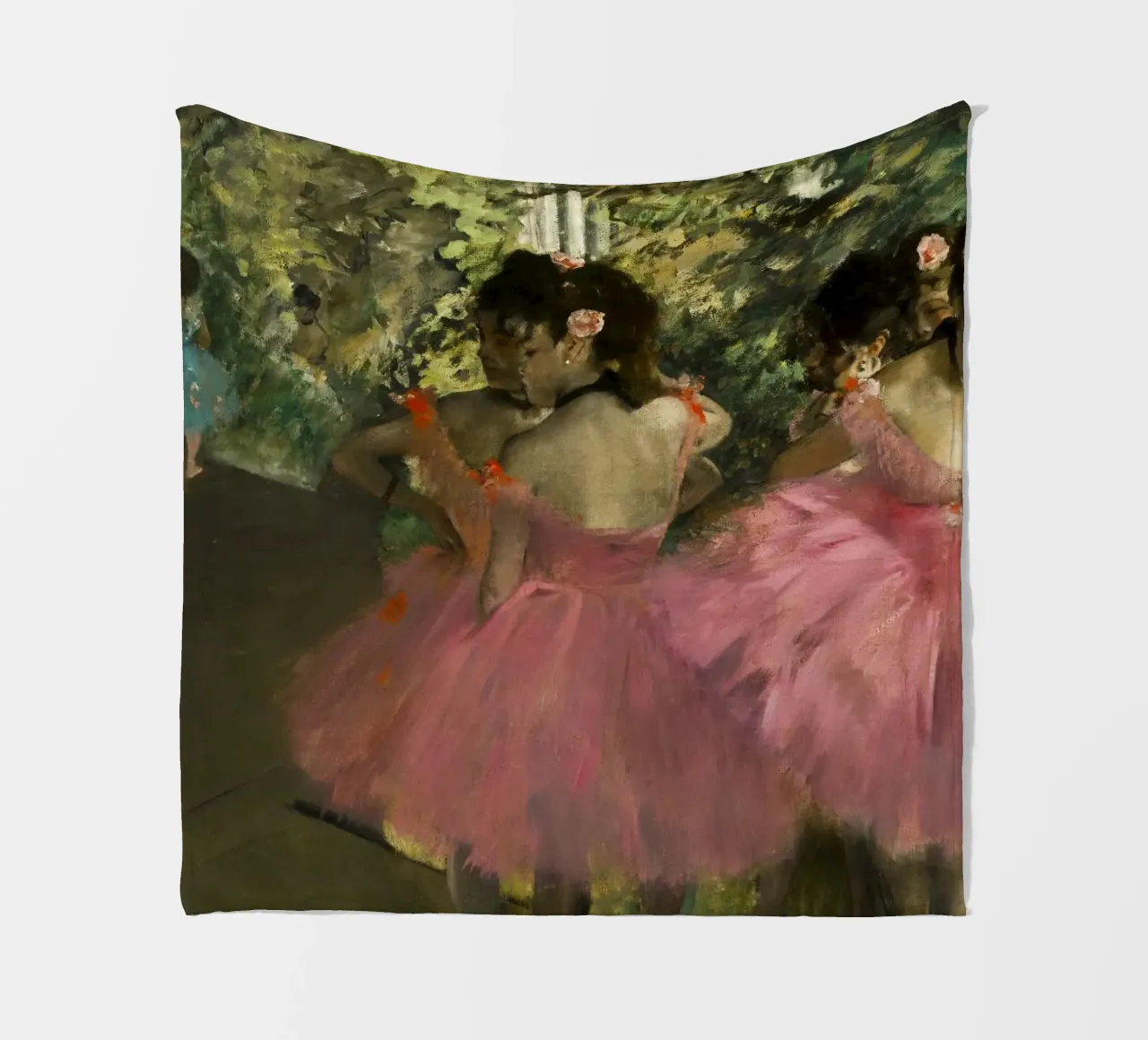 Edgar Degas - Ballerine in rosa coperta in pile da Timeless Artworks