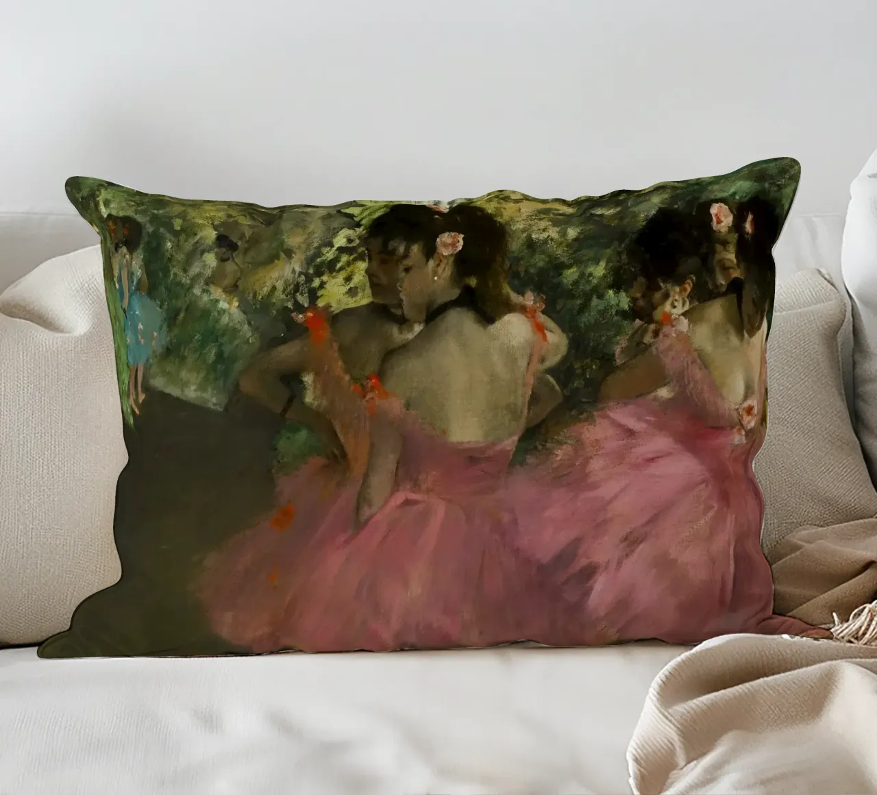 Edgar Degas - Ballerine in rosa cuscino da Timeless Artworks