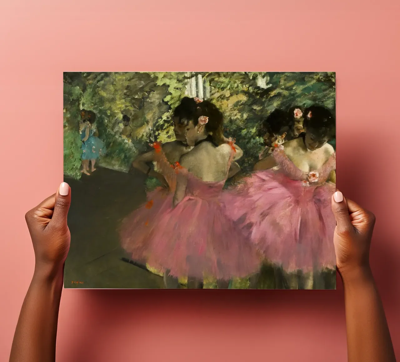 Edgar Degas - Tänzerinnen in Rosa Stickerbogen von Timeless Artworks