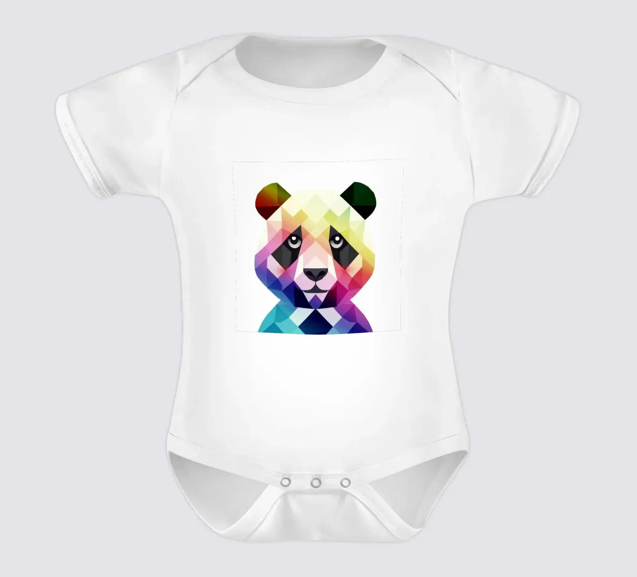 Panda arc-en-ciel coloré - art géométrique coloré body bébé de namosh