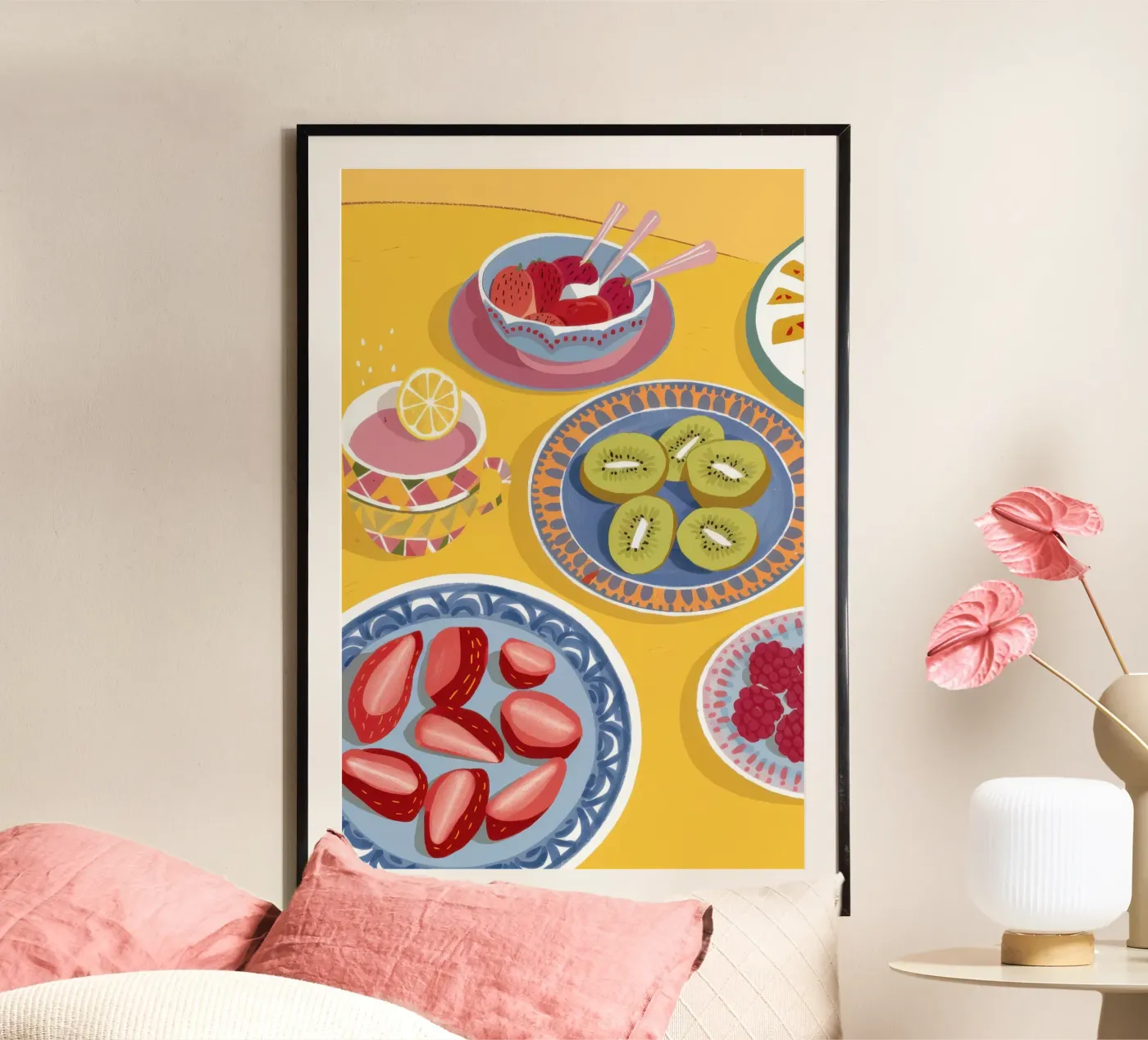 Fruity Breakfast Table poster by Vivid Muse