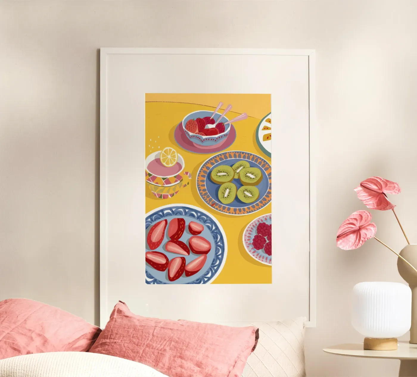 Fruity Breakfast Table poster by Vivid Muse