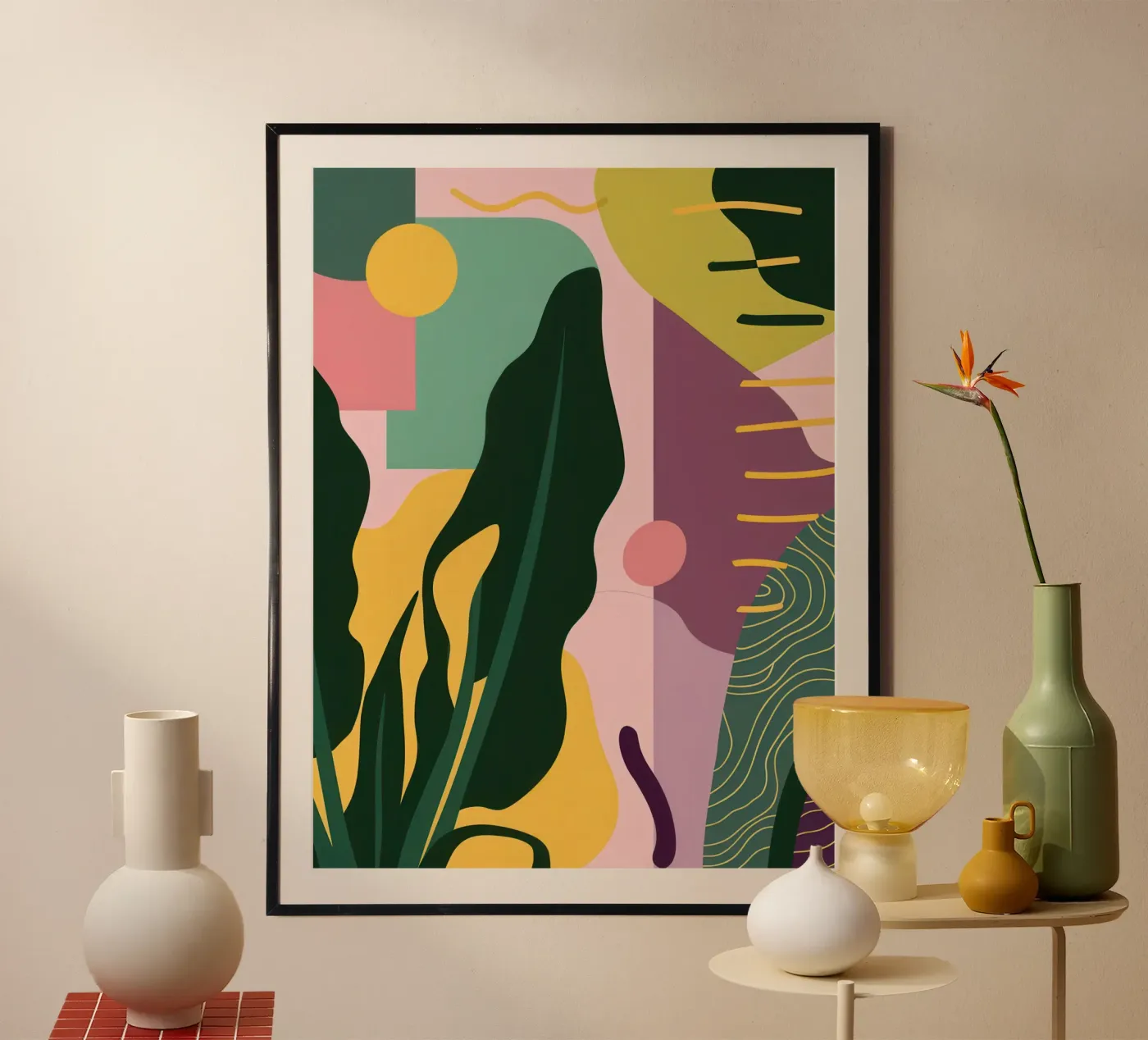Abstract Leaf Geometry poster by Vivid Muse
