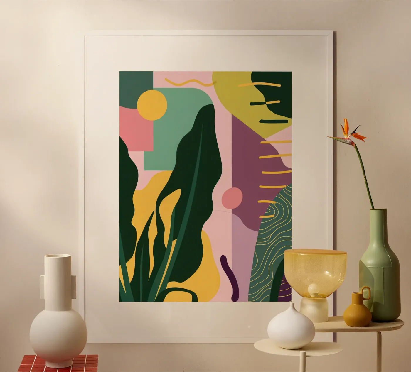 Abstract Leaf Geometry poster by Vivid Muse
