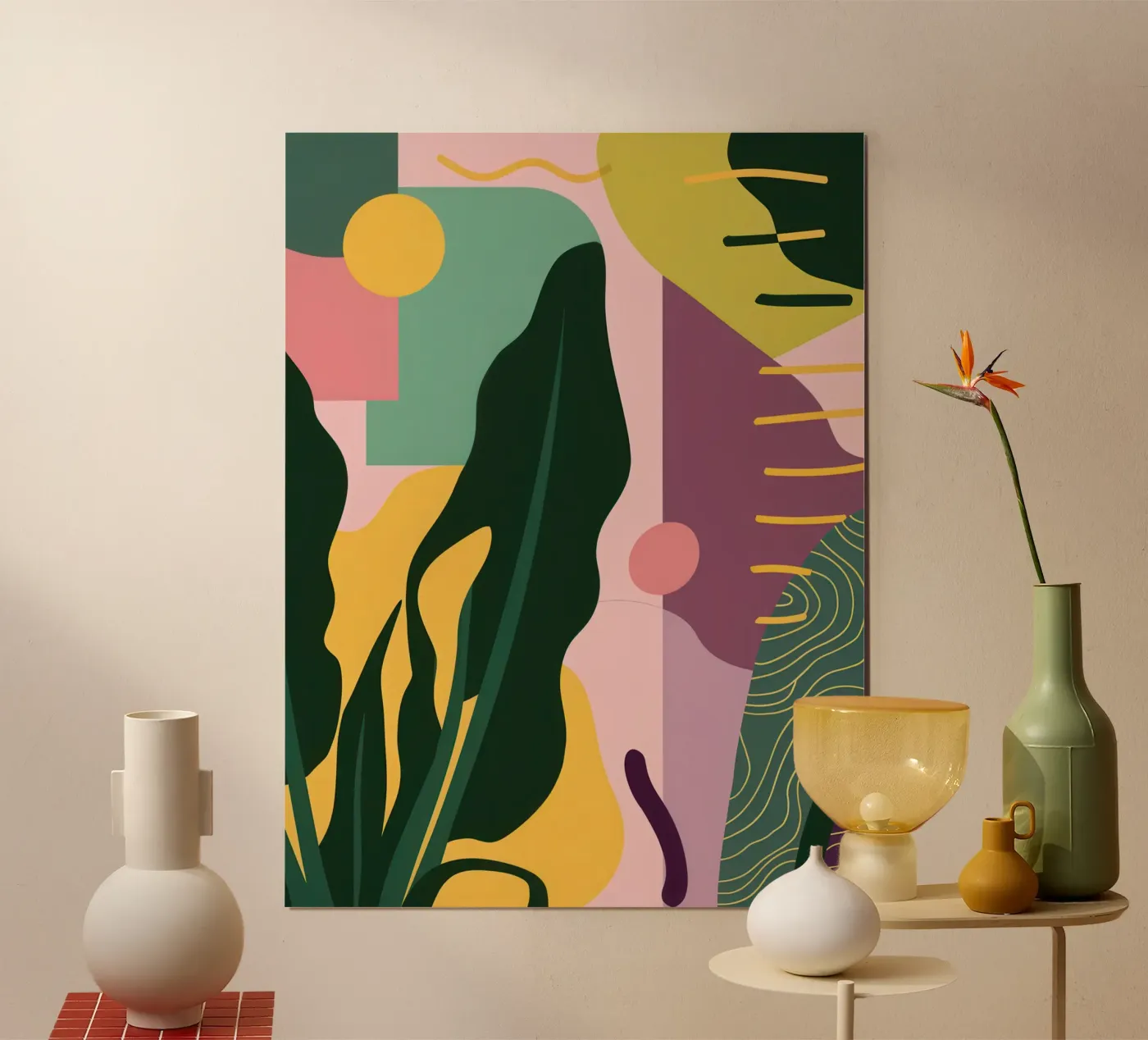 Abstract Leaf Geometry poster by Vivid Muse