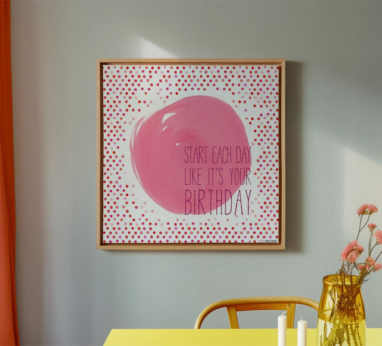 Birthday Leinwand von La Belette Rose