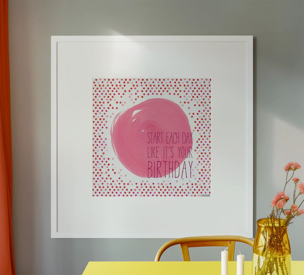 Birthday Poster von La Belette Rose