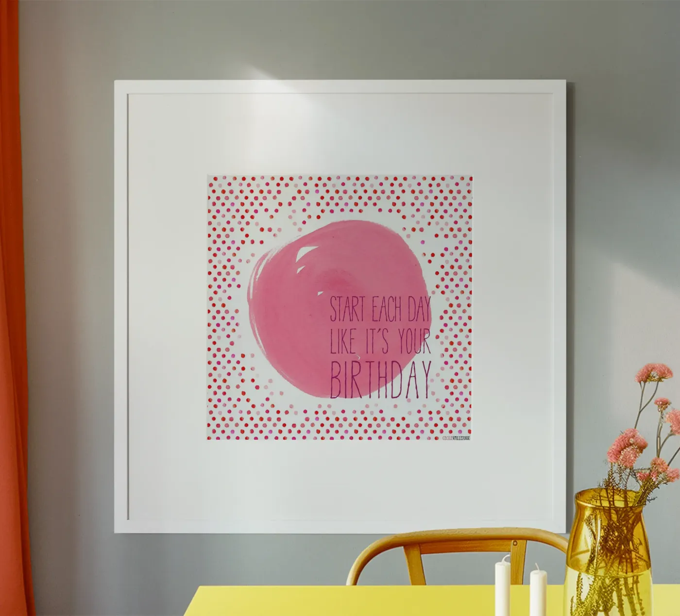 Birthday poster van La Belette Rose