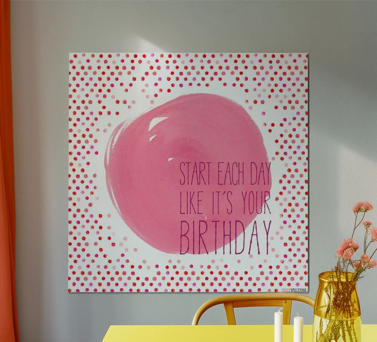 Birthday Poster von La Belette Rose