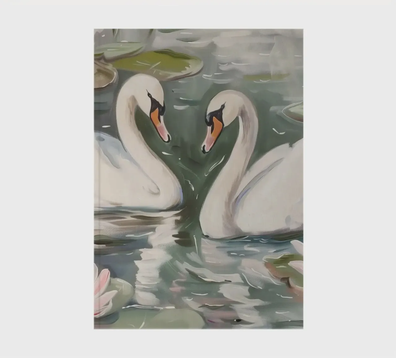 Swan Couple notebook by Melloi Art Print