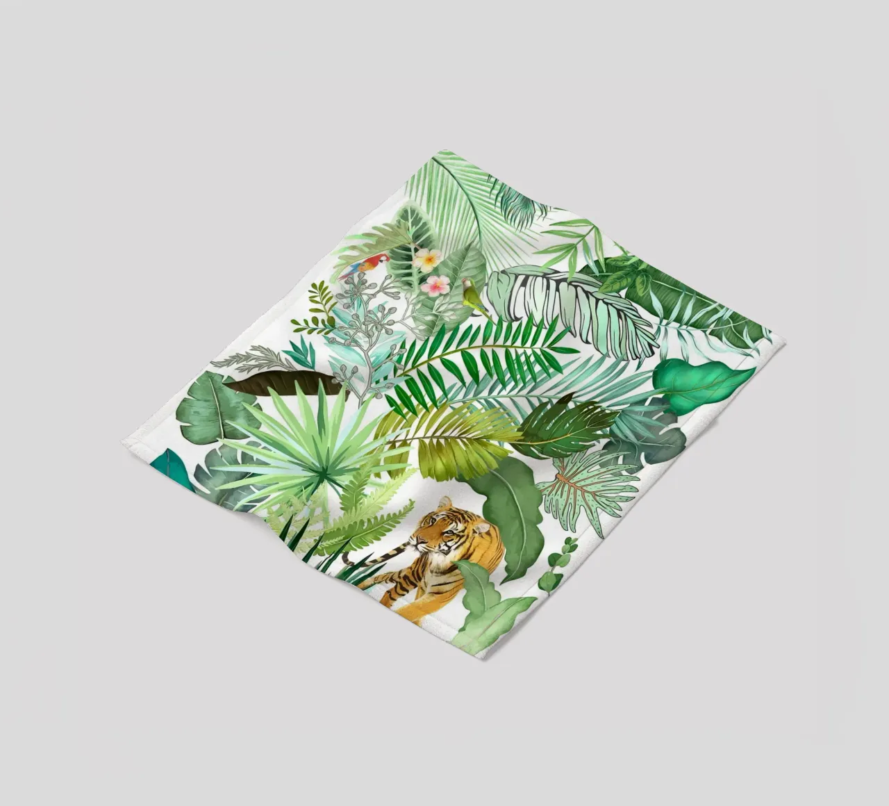 Jungle Tiger 04 fleece blanket by amini54