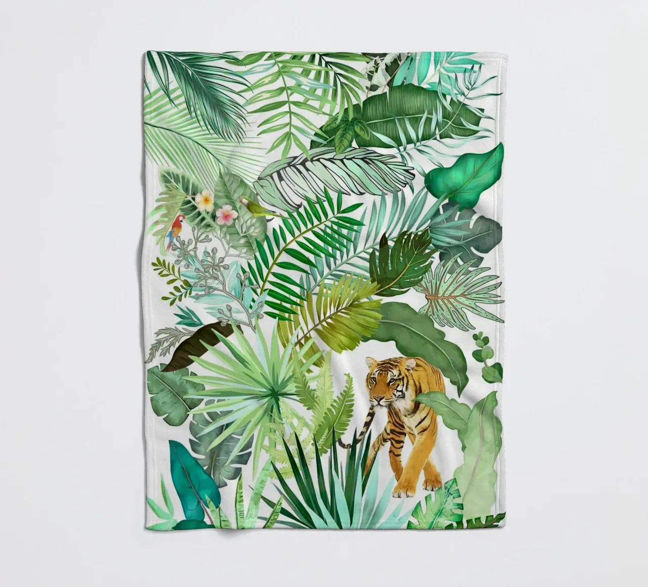 Jungle Tiger 04 fleece blanket by amini54