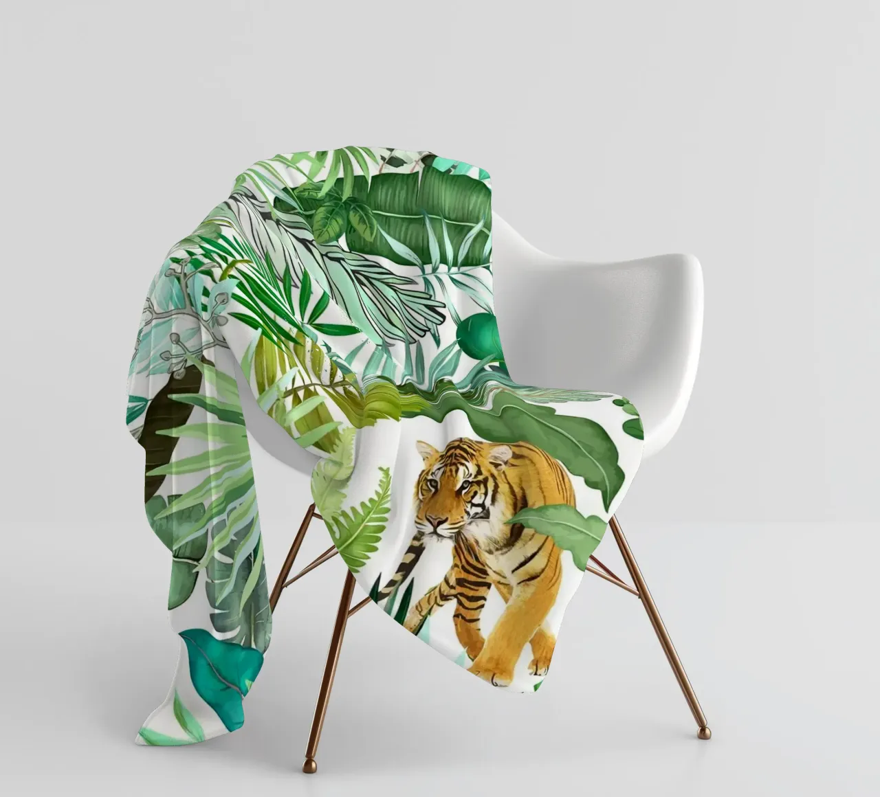 Jungle Tiger 04 fleece blanket by amini54