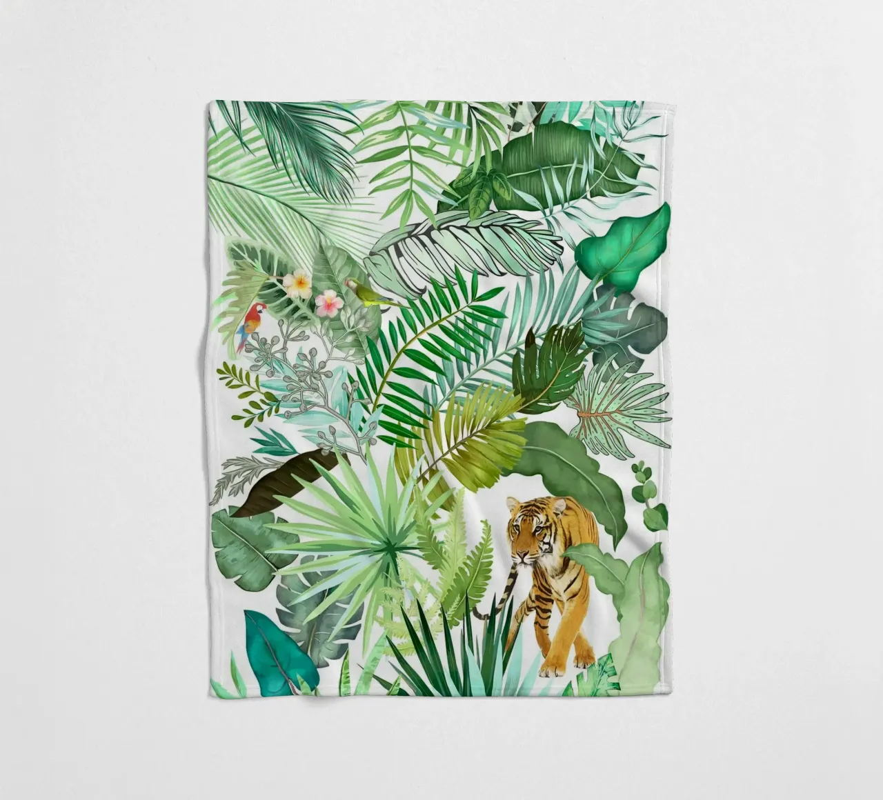 Jungle Tiger 04 fleece blanket by amini54