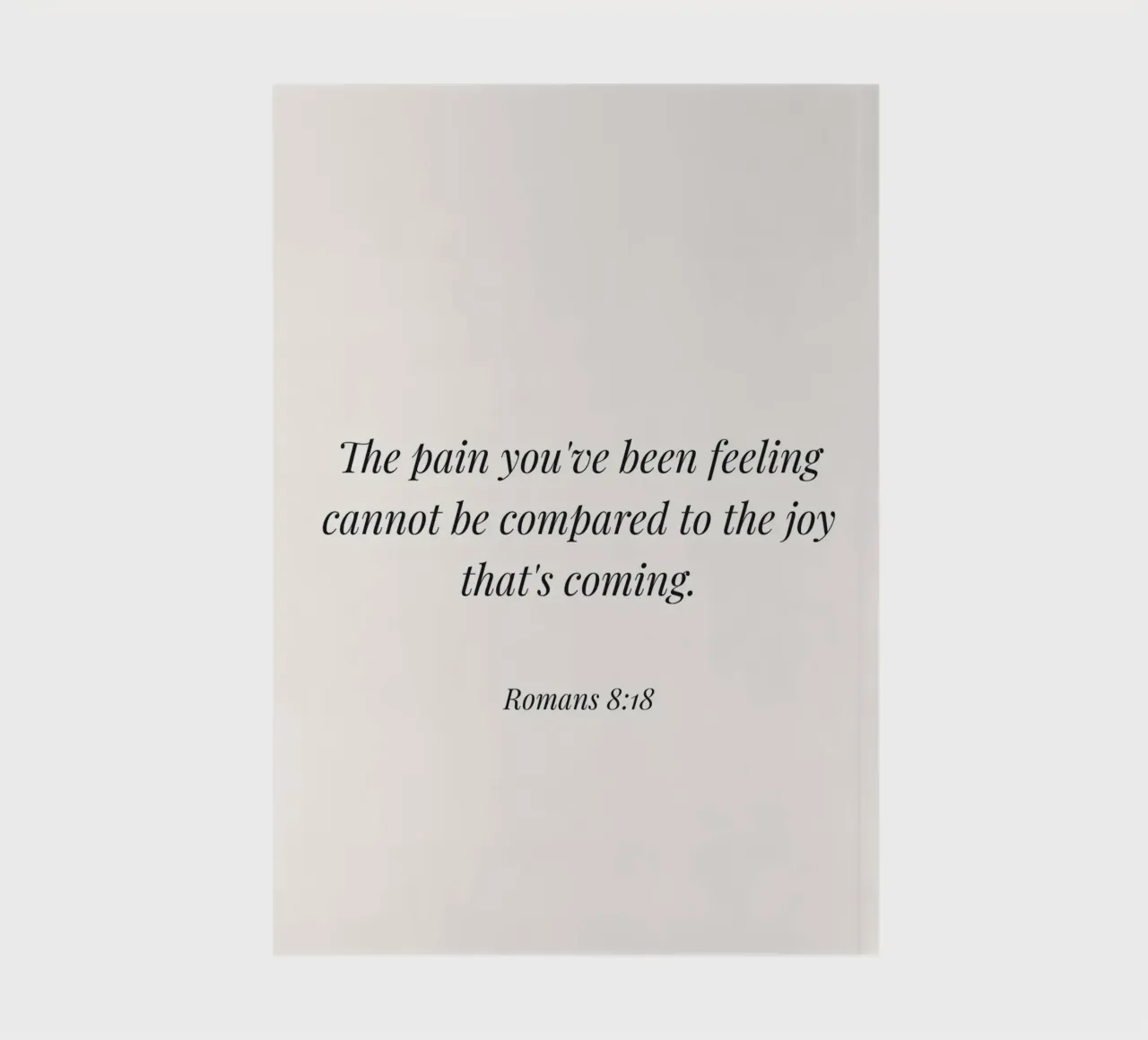 Romans 8:18 Quote notebook by Paigaam Studio