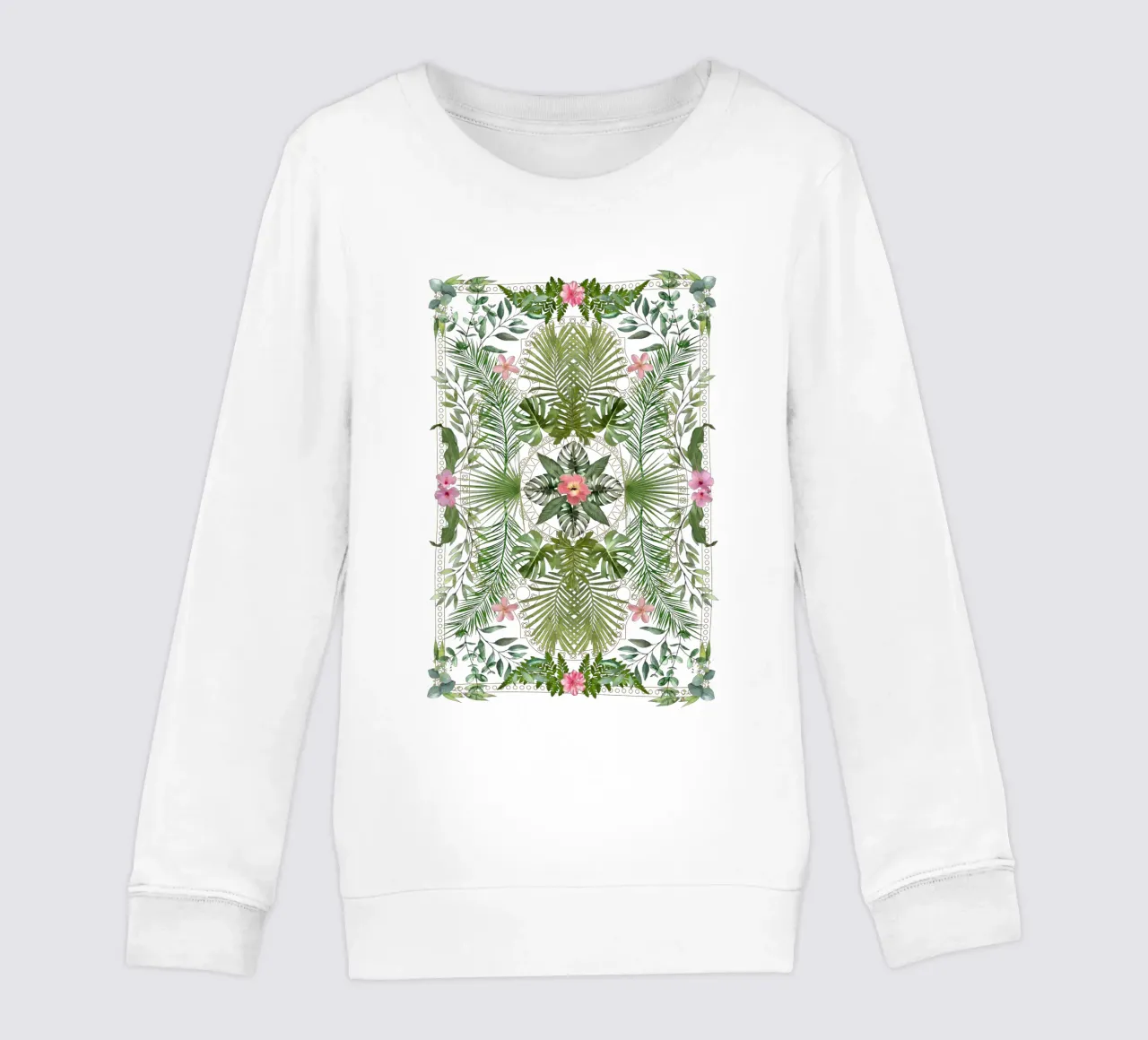 Fogliame tropicale 15 felpa bambino da amini54