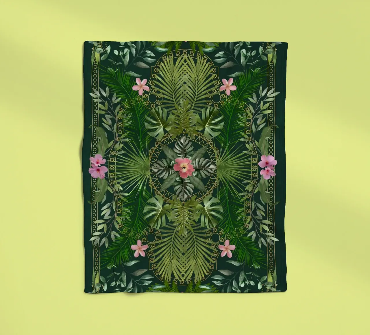 Fogliame tropicale 15 coperta in pile da amini54