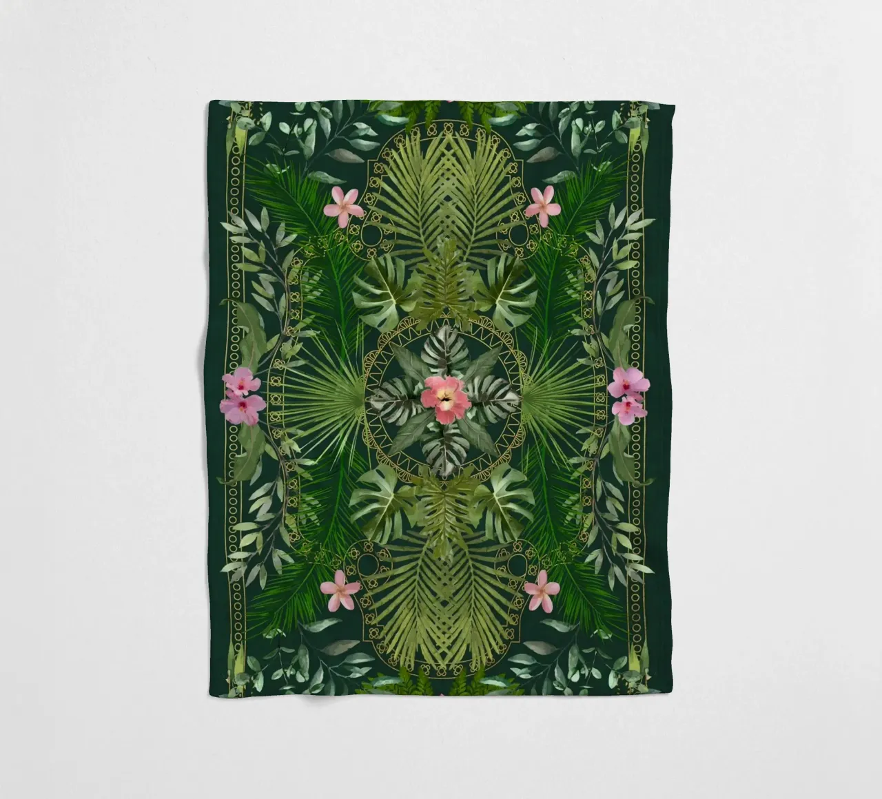 Fogliame tropicale 15 coperta in pile da amini54