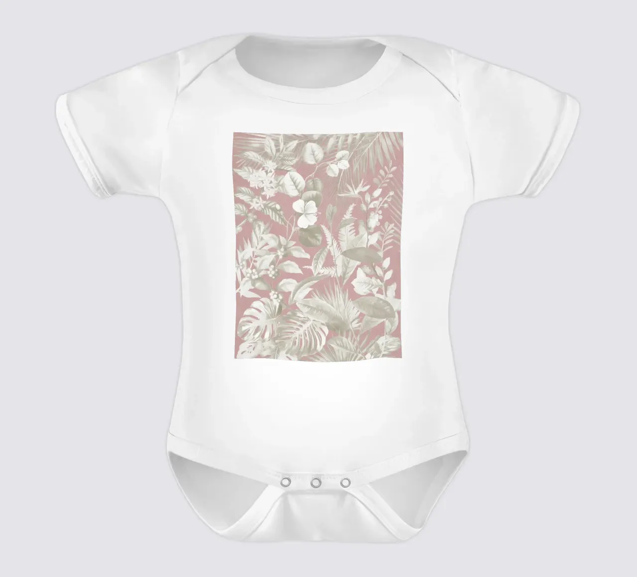 Fogliame tropicale 12 body neonato maniche corte da amini54