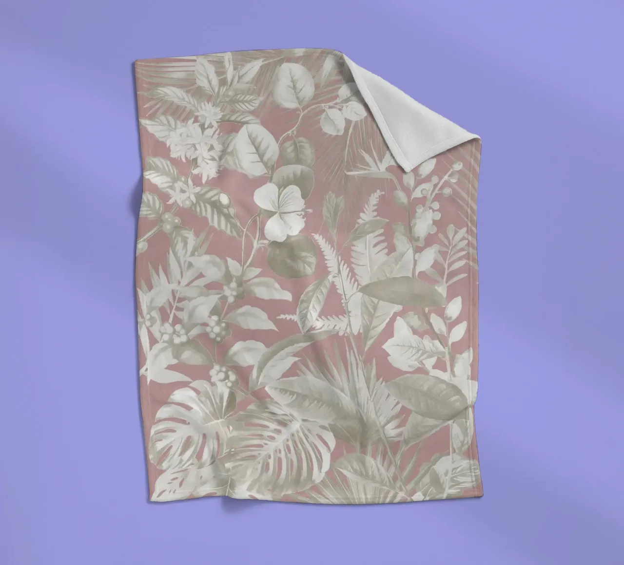 Fogliame tropicale 12 coperta in pile da amini54