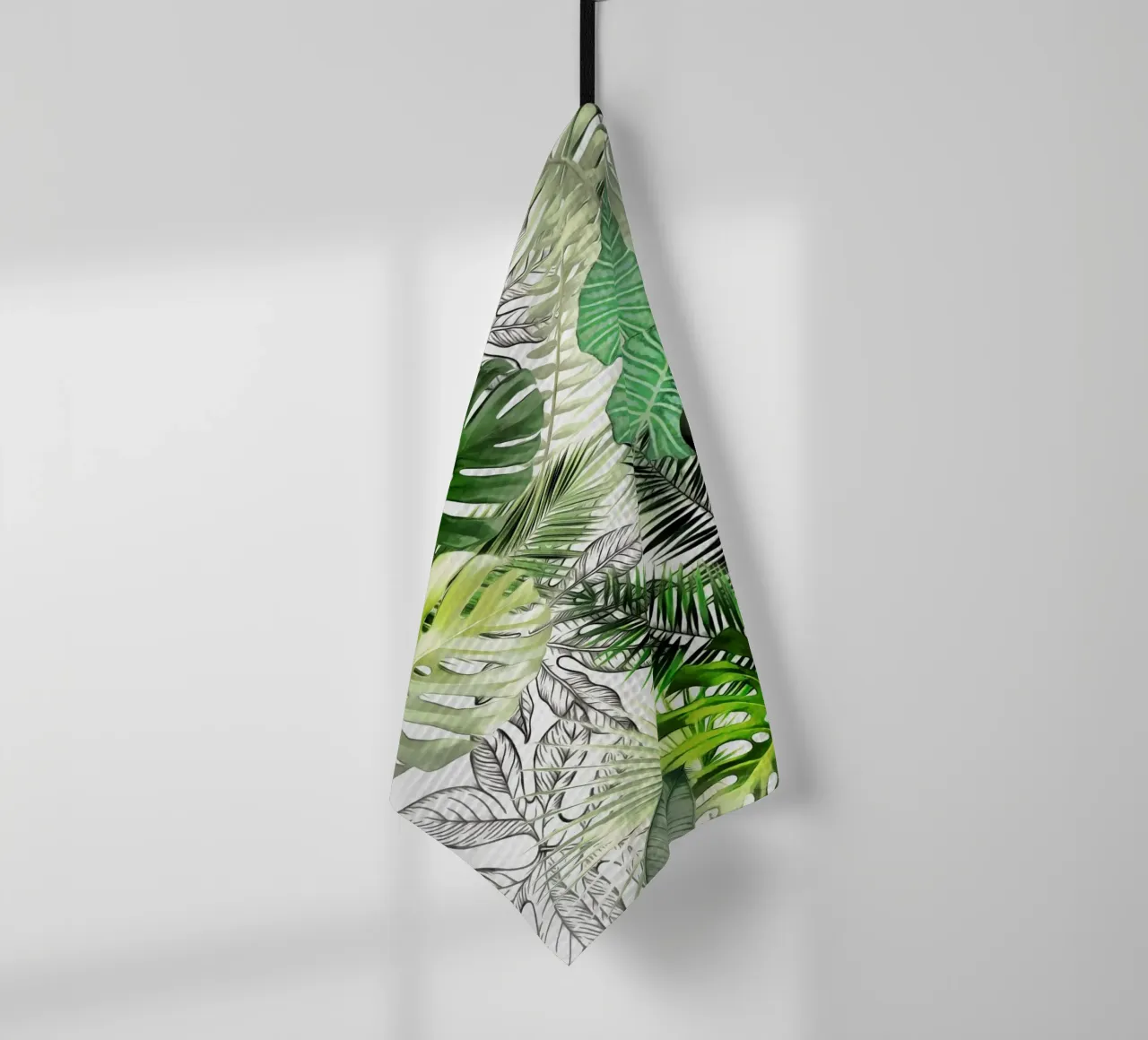 Tropical Foliage 01 tea towel by amini54