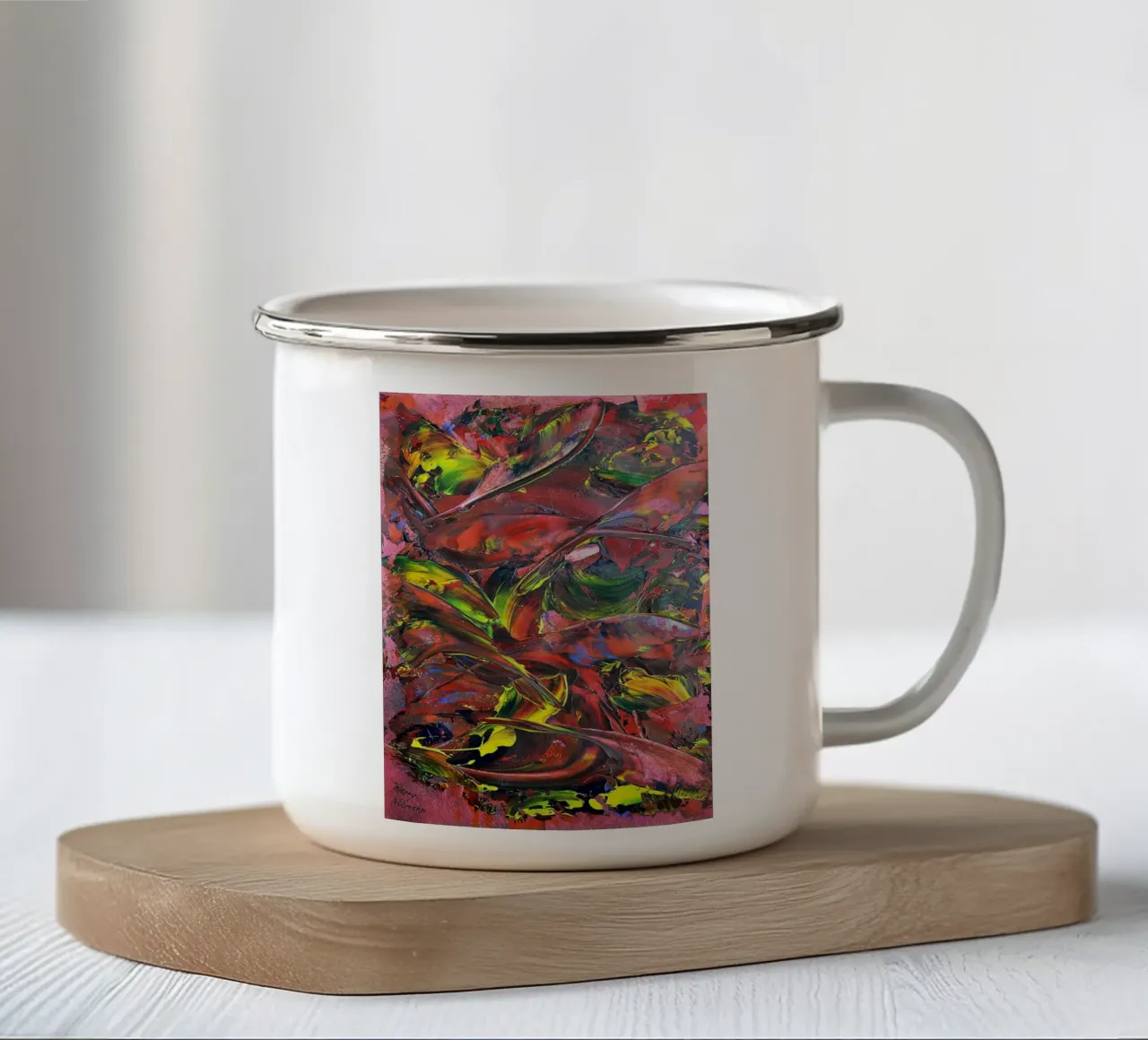 IDEAL GIFT 26 tazza in smalto da Thierry Vobmann Abstract painting